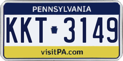 PA license plate KKT3149