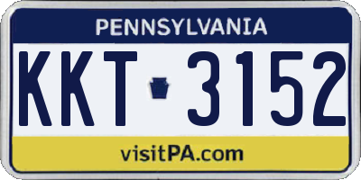 PA license plate KKT3152