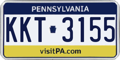 PA license plate KKT3155