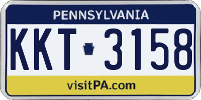 PA license plate KKT3158