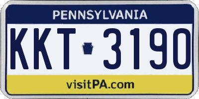 PA license plate KKT3190
