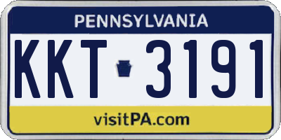 PA license plate KKT3191