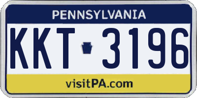 PA license plate KKT3196