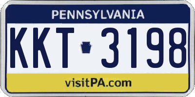 PA license plate KKT3198