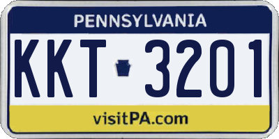 PA license plate KKT3201