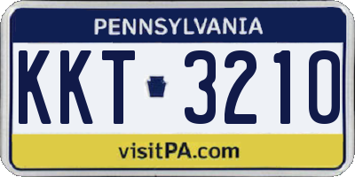 PA license plate KKT3210