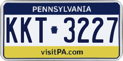 PA license plate KKT3227