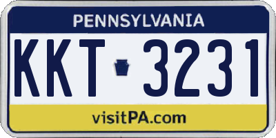 PA license plate KKT3231