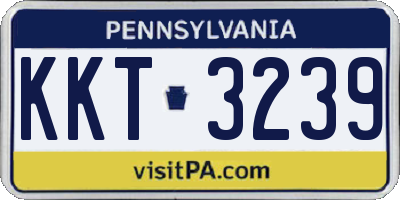PA license plate KKT3239