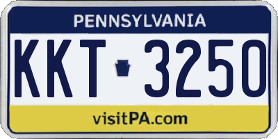 PA license plate KKT3250