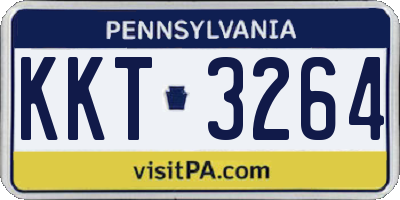 PA license plate KKT3264