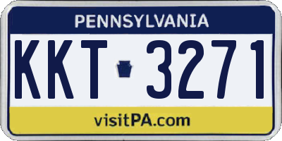 PA license plate KKT3271