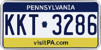 PA license plate KKT3286