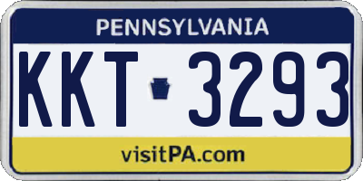 PA license plate KKT3293