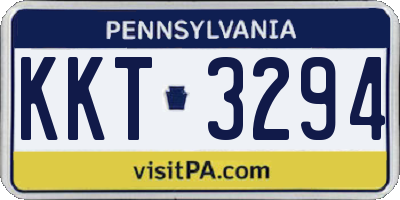 PA license plate KKT3294