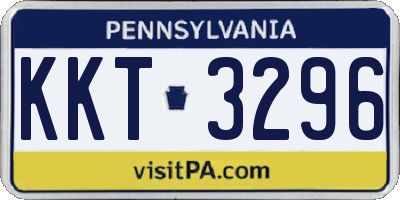 PA license plate KKT3296