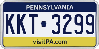 PA license plate KKT3299