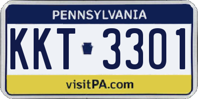 PA license plate KKT3301