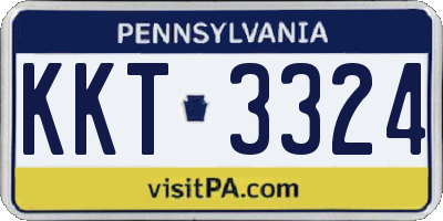 PA license plate KKT3324
