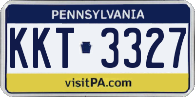 PA license plate KKT3327