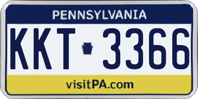 PA license plate KKT3366