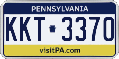PA license plate KKT3370