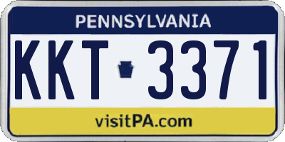 PA license plate KKT3371