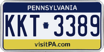 PA license plate KKT3389