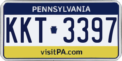 PA license plate KKT3397