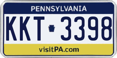 PA license plate KKT3398