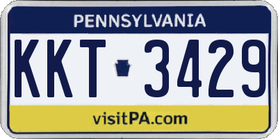 PA license plate KKT3429