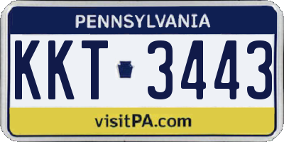PA license plate KKT3443