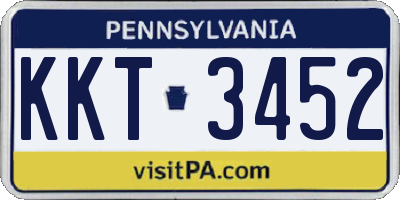 PA license plate KKT3452