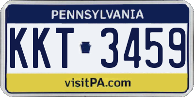 PA license plate KKT3459