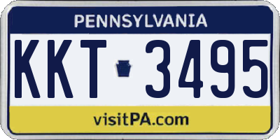 PA license plate KKT3495