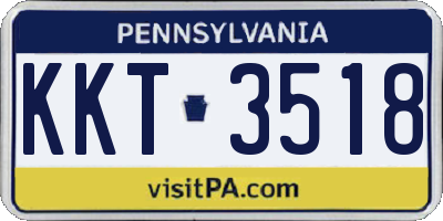 PA license plate KKT3518