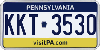 PA license plate KKT3530