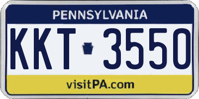 PA license plate KKT3550
