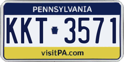 PA license plate KKT3571