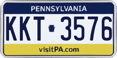 PA license plate KKT3576