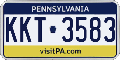 PA license plate KKT3583