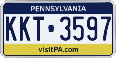 PA license plate KKT3597