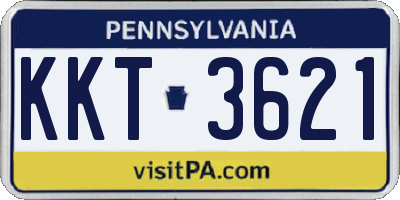 PA license plate KKT3621