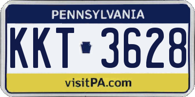 PA license plate KKT3628