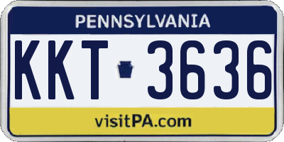 PA license plate KKT3636