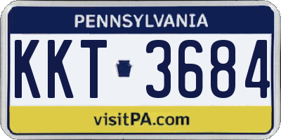 PA license plate KKT3684