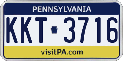 PA license plate KKT3716
