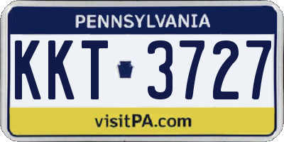 PA license plate KKT3727