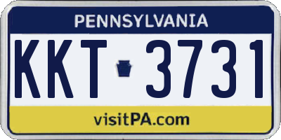 PA license plate KKT3731