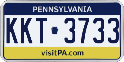 PA license plate KKT3733
